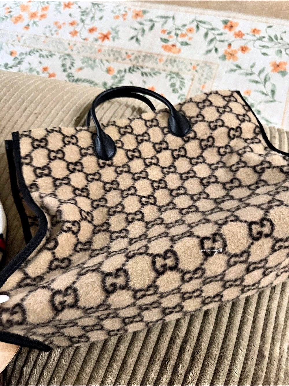 Gucci GG Monogram Tote Brown & Black
